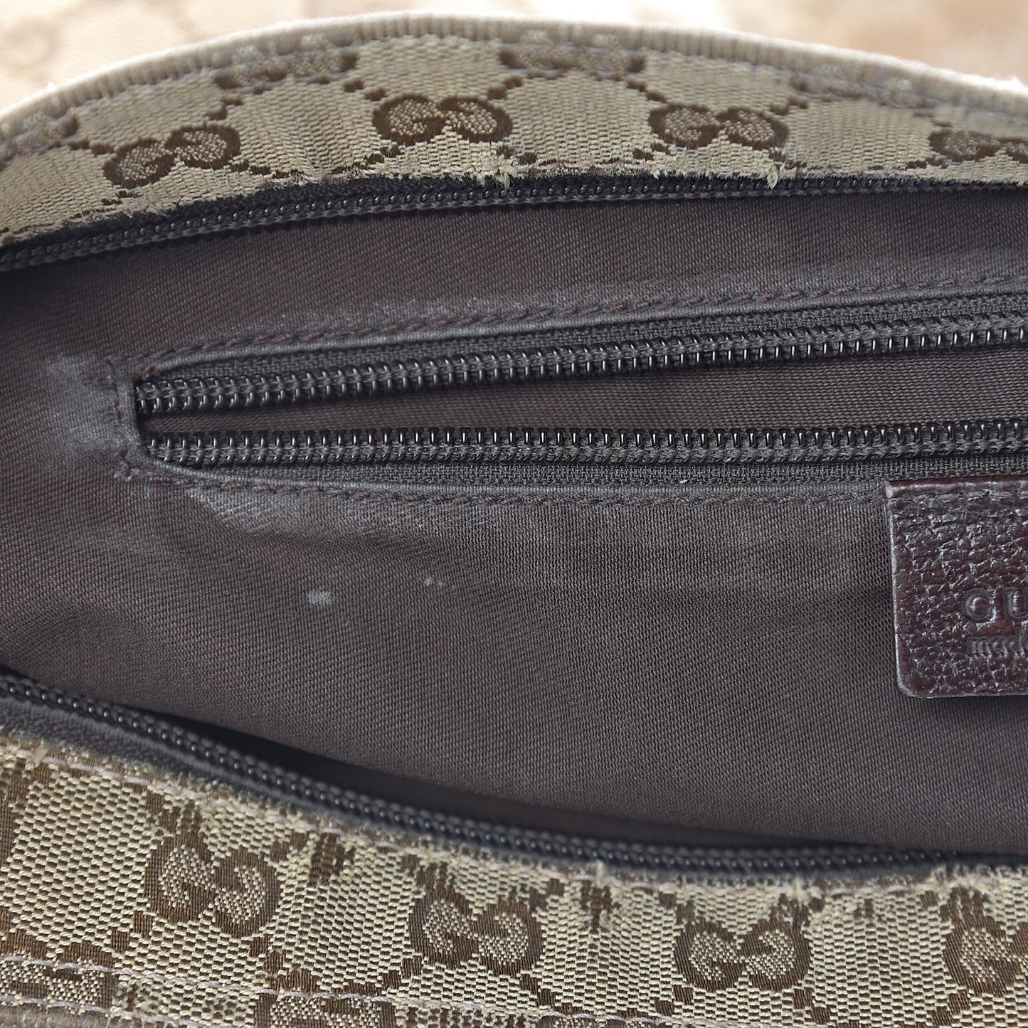 Monogram Web Medium Flat Messenger Bag Brown