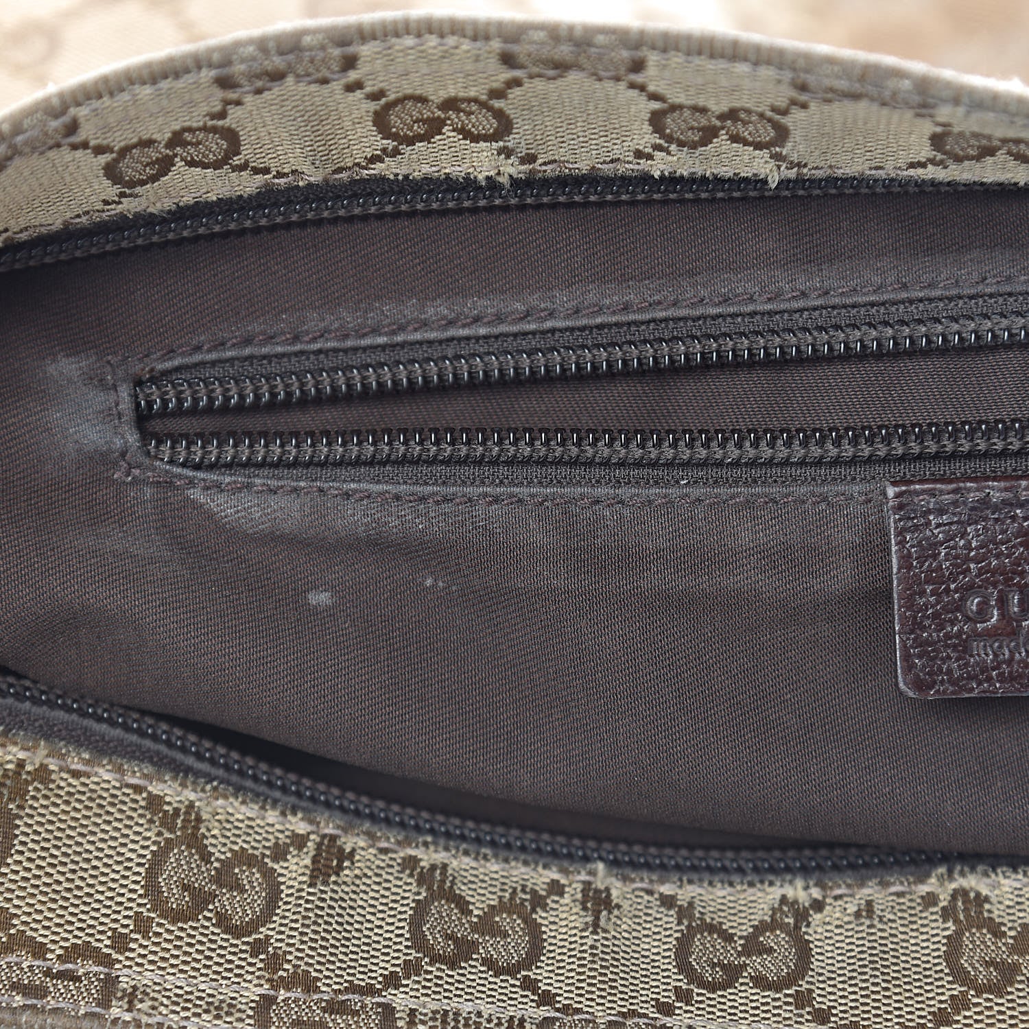Gucci Monogram Web Medium Flat Messenger Bag Brown 11 of 21