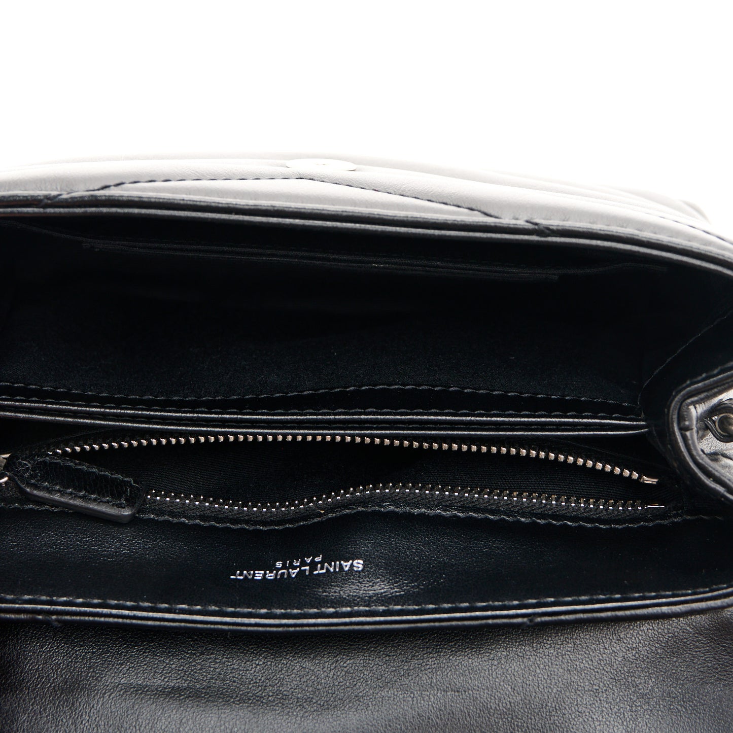Calfskin Y Quilted Monogram Toy Loulou Crossbody Bag Black