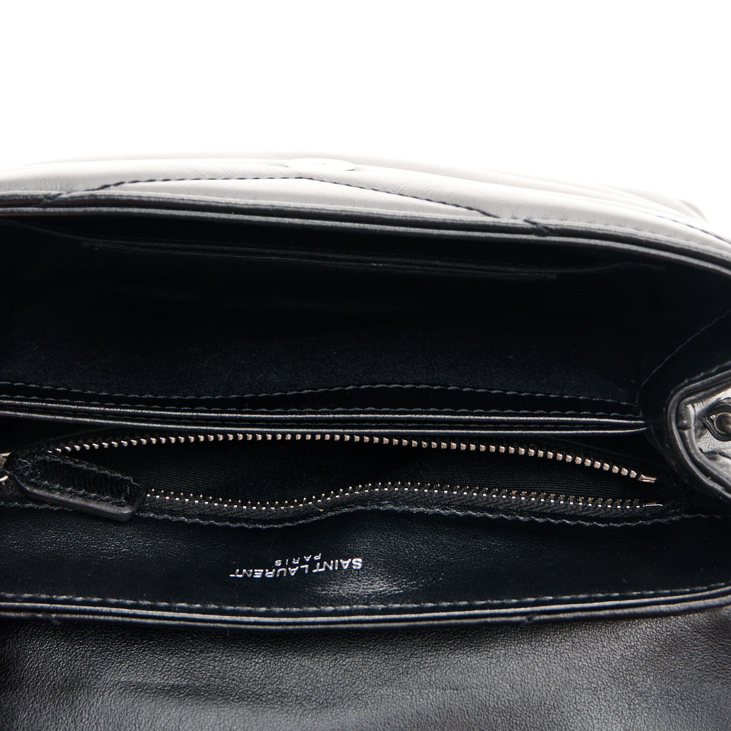 Saint Laurent Calfskin Y Quilted Monogram Toy Loulou Crossbody Bag Black 5 of 11