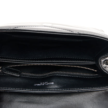 Saint Laurent Calfskin Y Quilted Monogram Toy Loulou Crossbody Bag Black 5 of 11