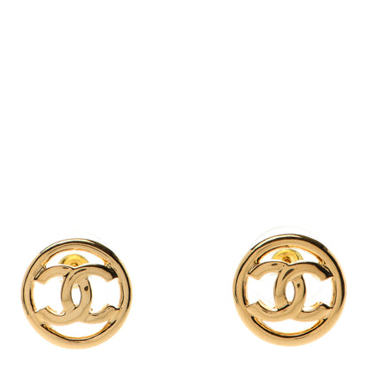 Chanel CC Round Earrings Gold 1 of 5