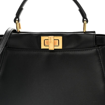 Fendi Nappa Mini Peekaboo Iconic Satchel Black 9 of 11