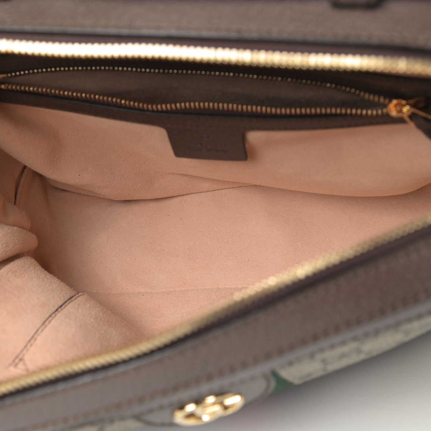 GG Supreme Monogram Web Small Ophidia Top Handle Shoulder Bag Brown