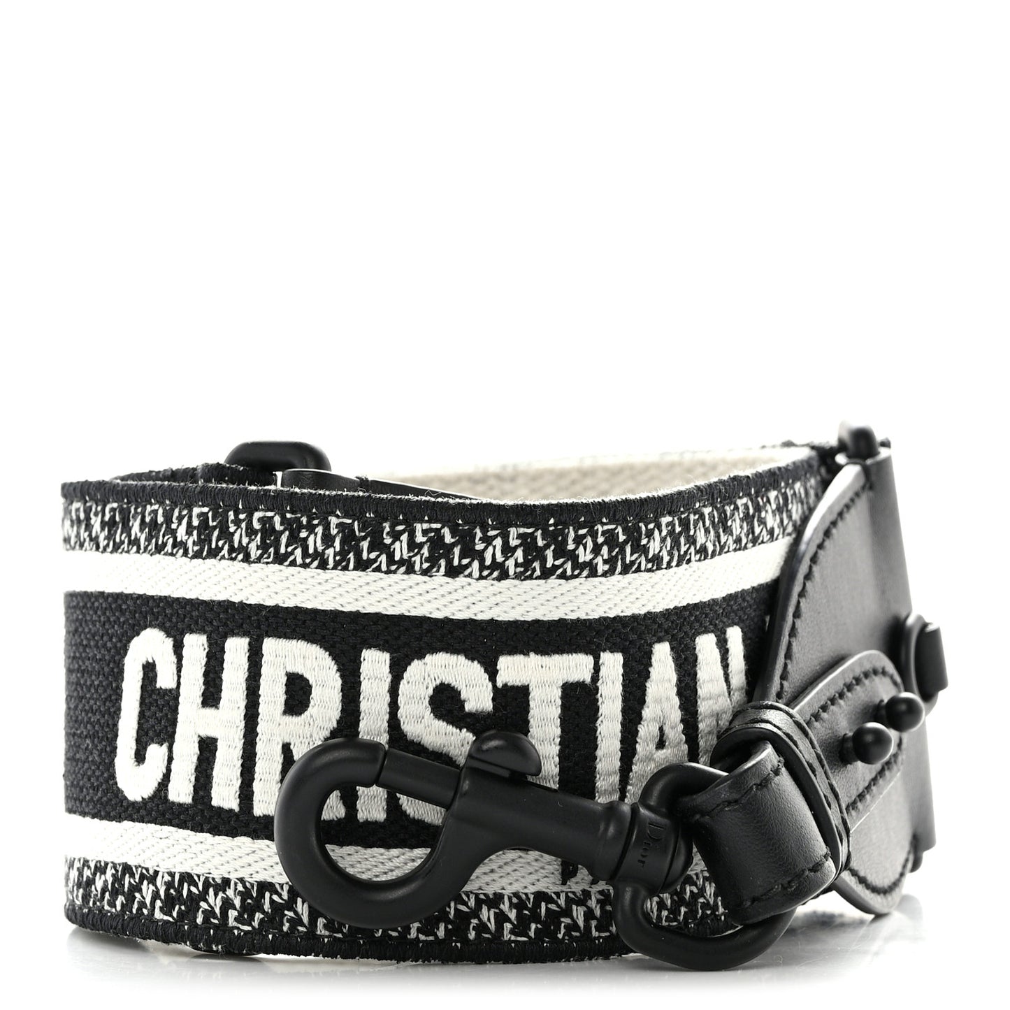 Canvas Embroidered Shoulder Strap Black Ultramatte