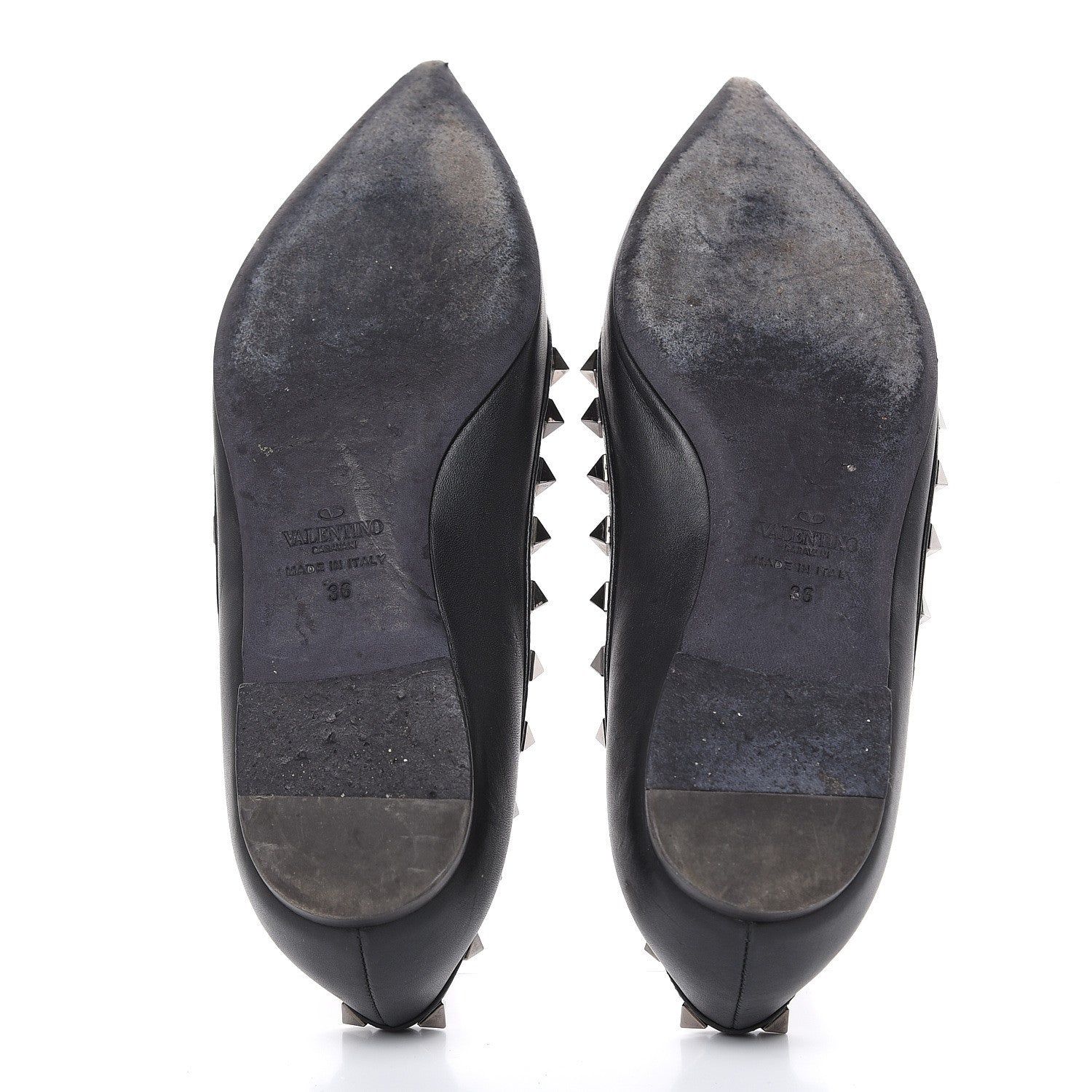Valentino Garavani Nappa Rockstud Ballerina Flats 36 Black 5 of 13