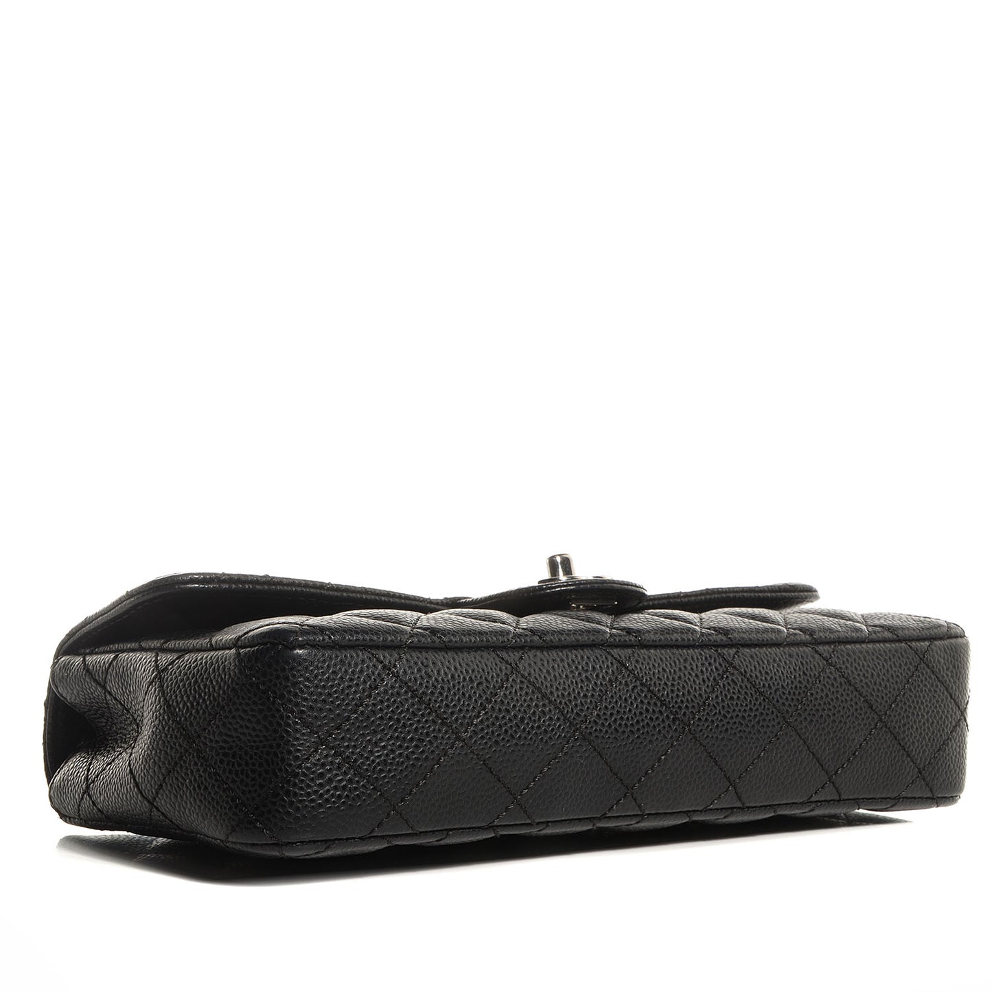 Caviar East West Flap Bag Black