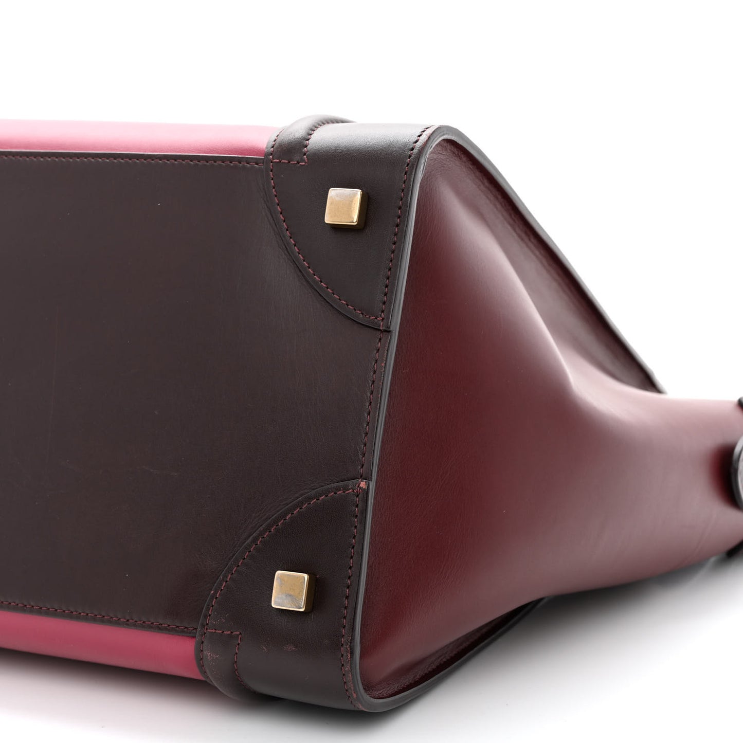 Satin Calfskin Mini Tri-Color Luggage Purple Orchid