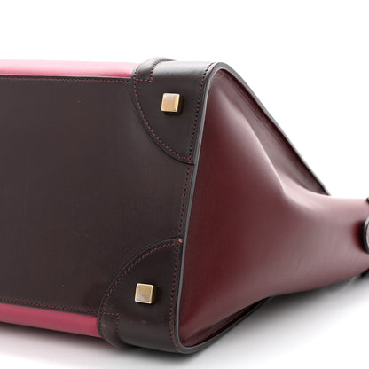 Celine Satin Calfskin Mini Tri-Color Luggage Purple Orchid 10 of 13