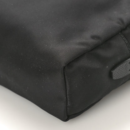 Prada Tessuto Nylon Vela Saffiano Necessaire Wristlet Pouch Black 8 of 8
