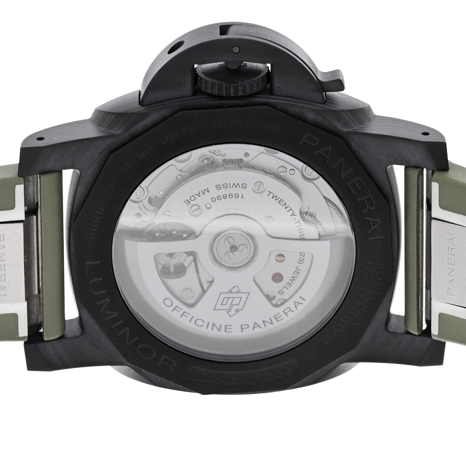 Panerai Carbon Rubber 40mm Luminor Quaranta Carbotech Automatic Watch Green PAM01526 3 of 5