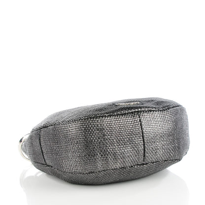 Jimmy Choo Metallic Woven Leather Solar S Hobo Old Silver 4 of 7