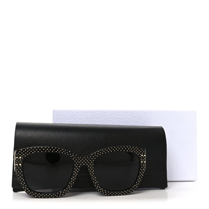 Christian Dior Acetate Studded Diorsignature S16F Square Sunglasses Black Gold 8 of 8