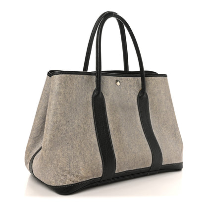 Hermes Buffle Skipper Toile Garden Party 36 MM Tote Black 3 of 10