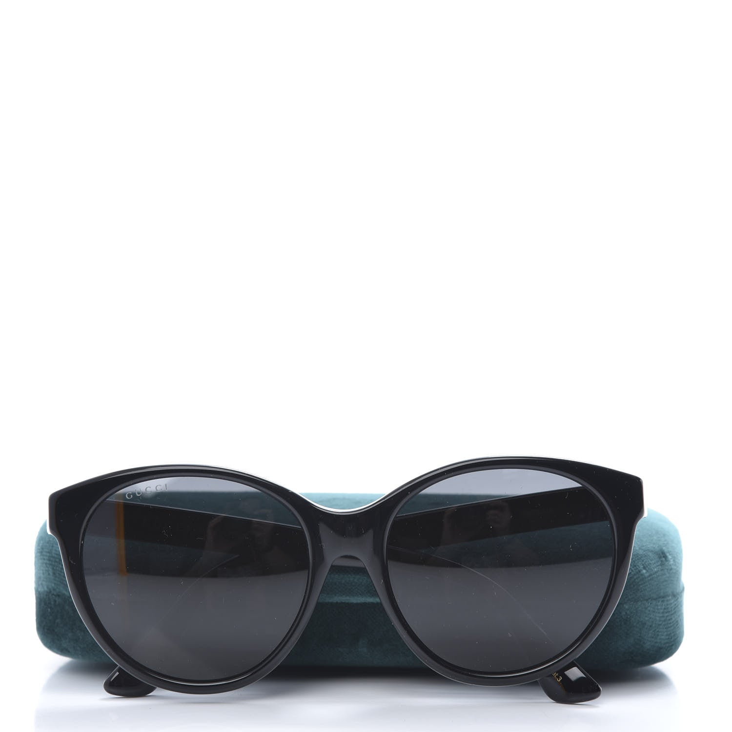 Gucci Round Frame Crystal Sunglasses GG 0419S Black 8 of 8