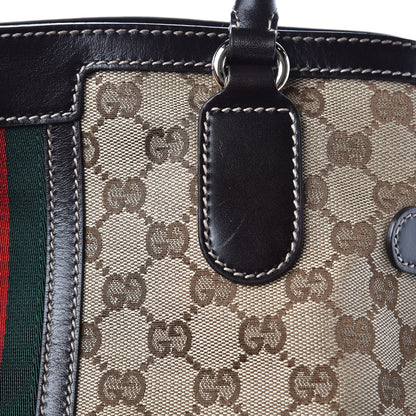 Gucci Monogram Vintage Web Large Tassel Tote Brown 10 of 11