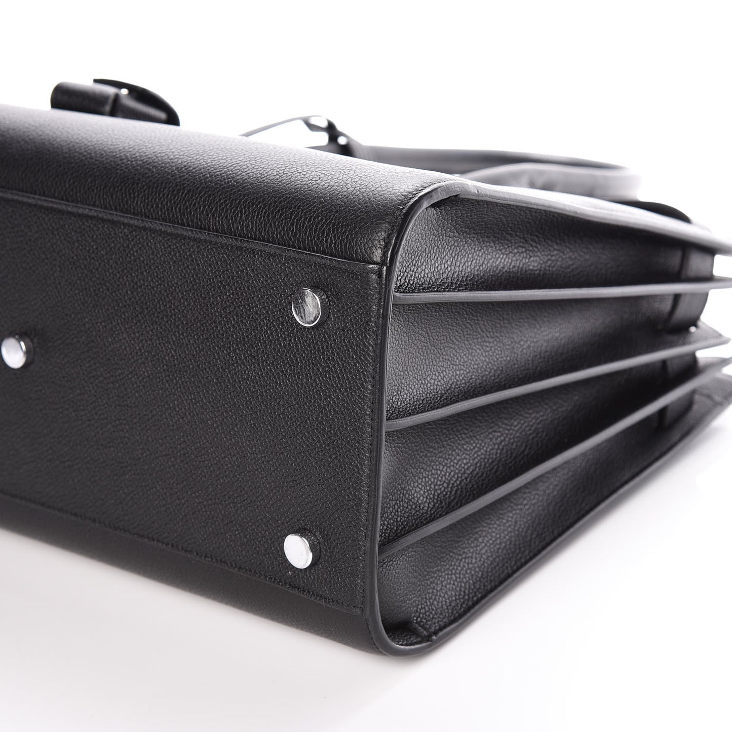 Grained Calfskin Small Sac De Jour Black