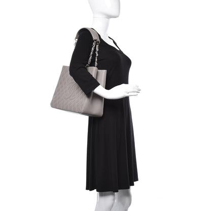 Chanel Caviar Quilted Grand Shopping Tote GST Light Grey 2 of 13