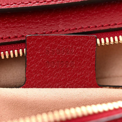 Gucci GG Supreme Monogram Flora Web Small Ophidia Top Handle Shoulder Bag Hibiscus Red 7 of 11