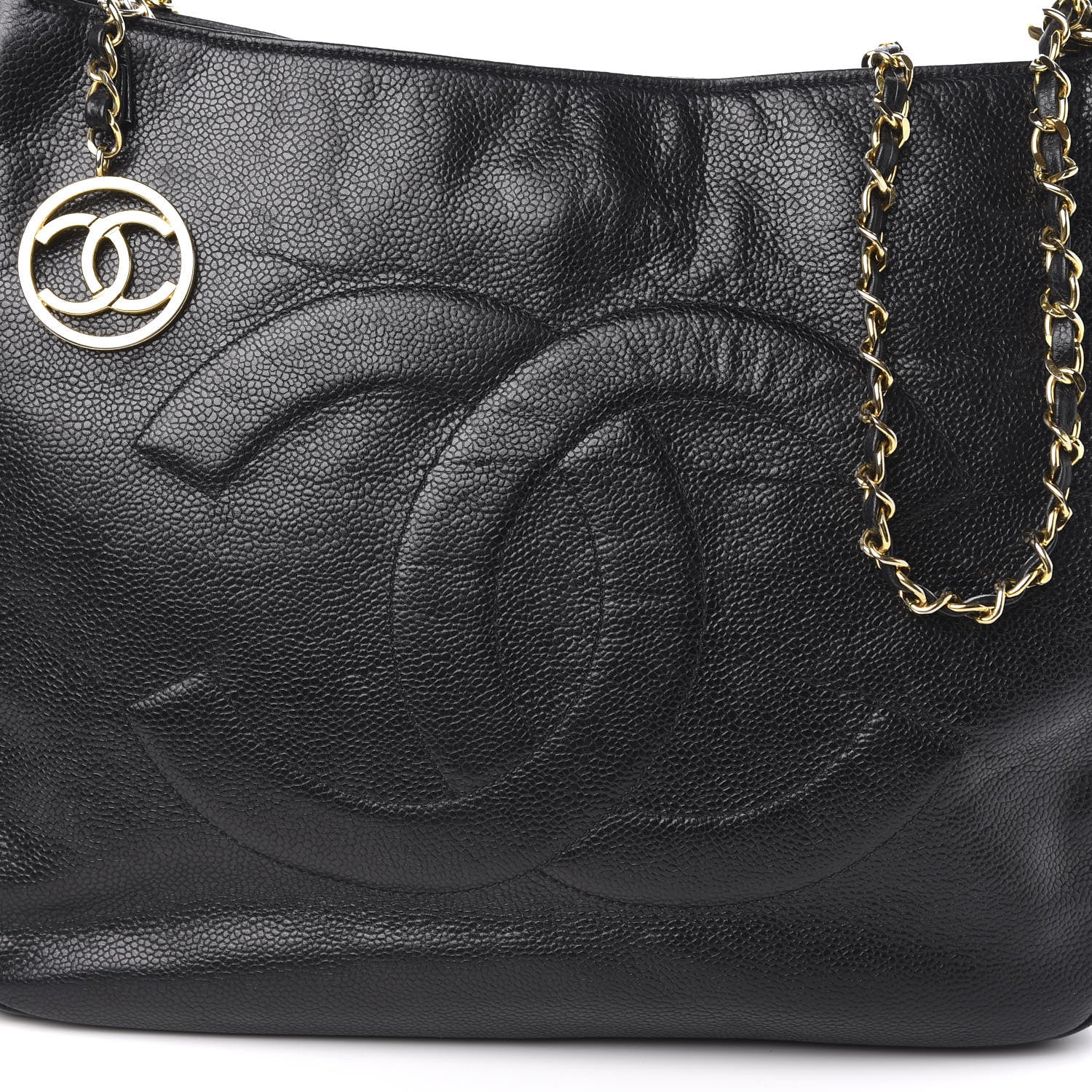 Chanel Caviar CC Zip Top Shoulder Bag Black 11 of 11