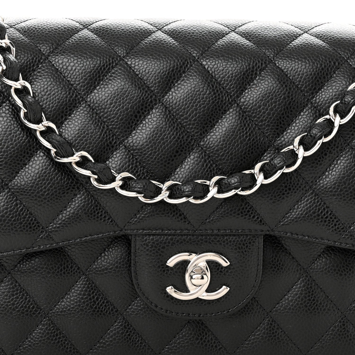 Chanel Caviar Quilted Jumbo Double Flap Black 8 of 11