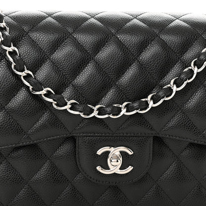 Chanel Caviar Quilted Jumbo Double Flap Black 8 of 11