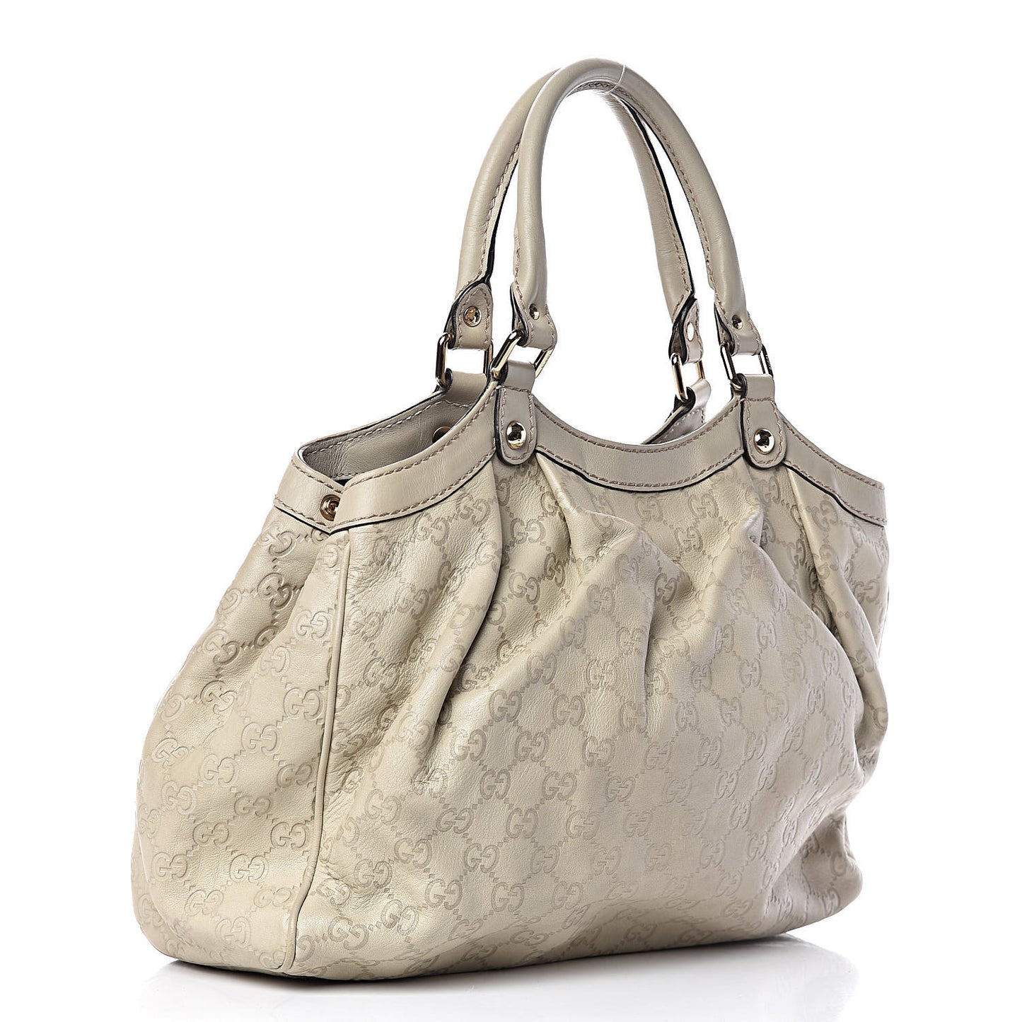 Guccissima Medium Sukey Tote Mystic White