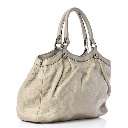 Gucci Guccissima Medium Sukey Tote Mystic White 3 of 13
