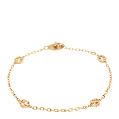Gucci 18K Yellow Gold Interlocking G Chain Bracelet 1 of 4