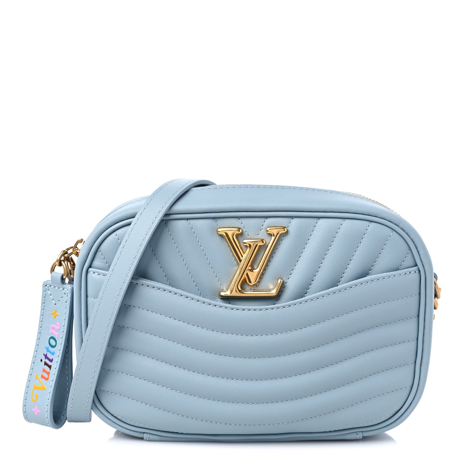 Louis Vuitton Calfskin New Wave Camera Bag Porcelain Blue 1 of 9
