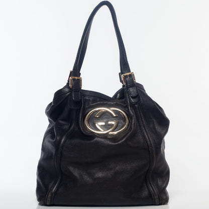 Gucci Leather Britt Shoulder Bag Black 1 of 8