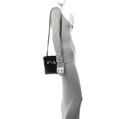 Chanel Metallic Shaded Calfskin Quilted Mini Chanel 22 Black Silver 2 of 11