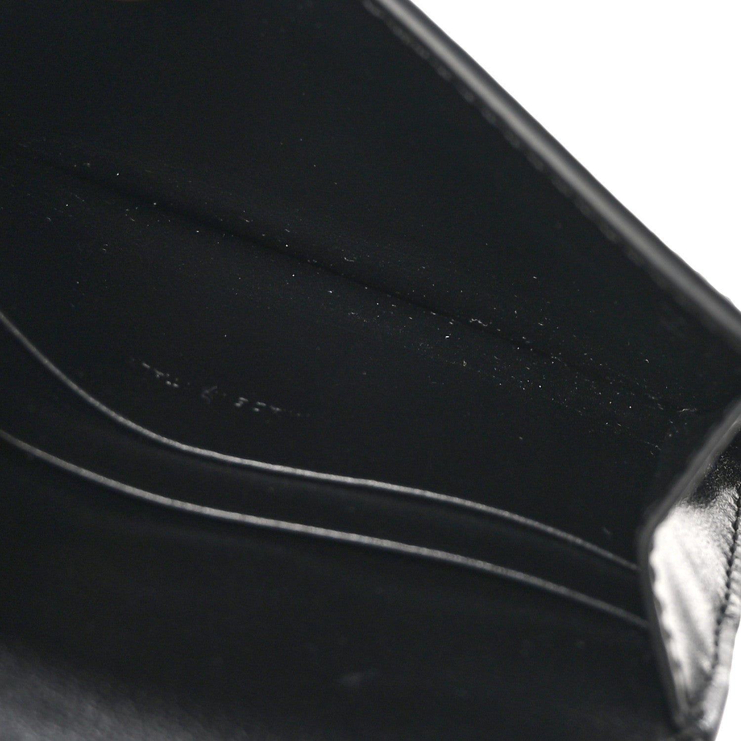 Celine Shiny Calfskin Triomphe Flap Card Holder Black 5 of 7