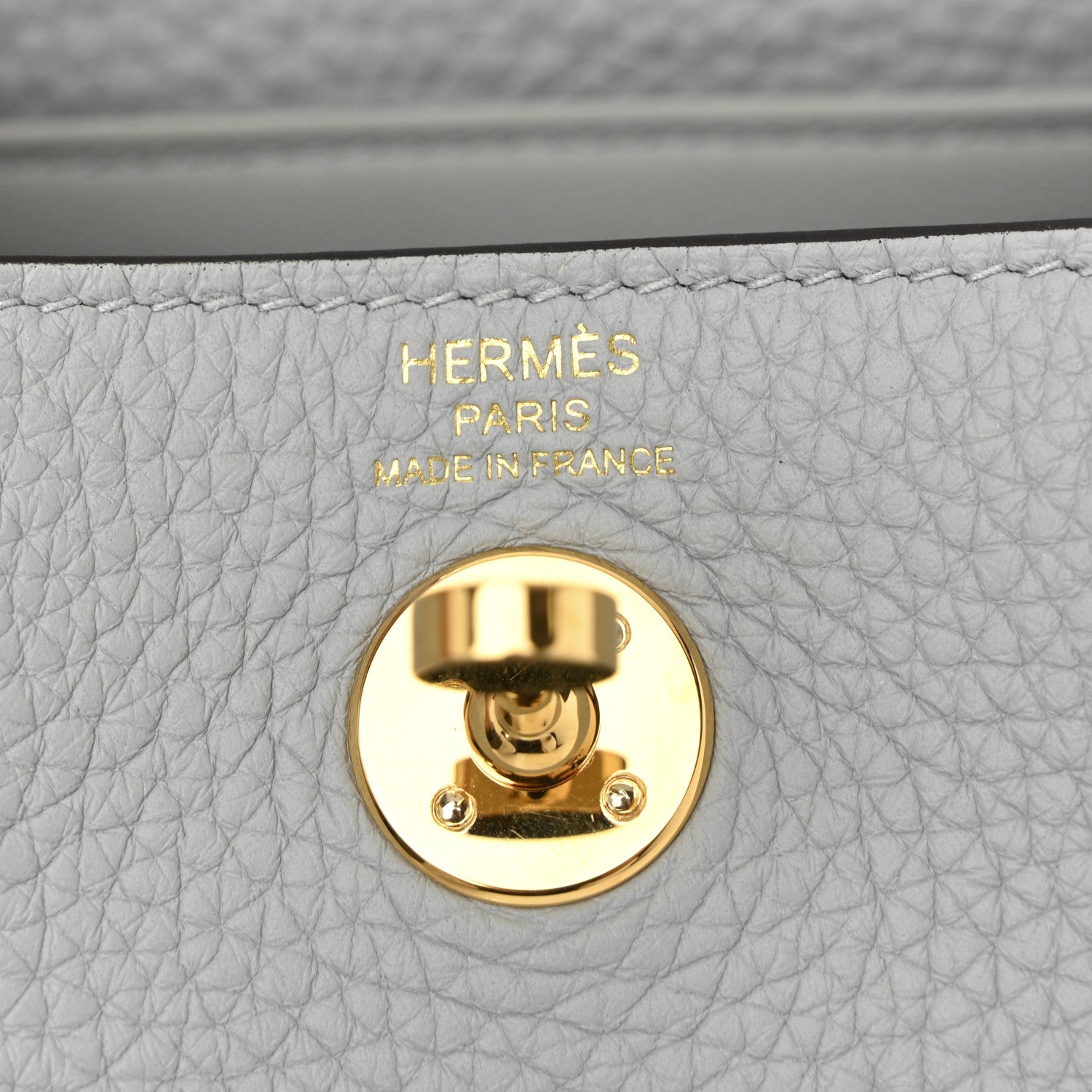 Hermes Taurillon Clemence Mini Lindy 20 Bleu Glacier 6 of 11