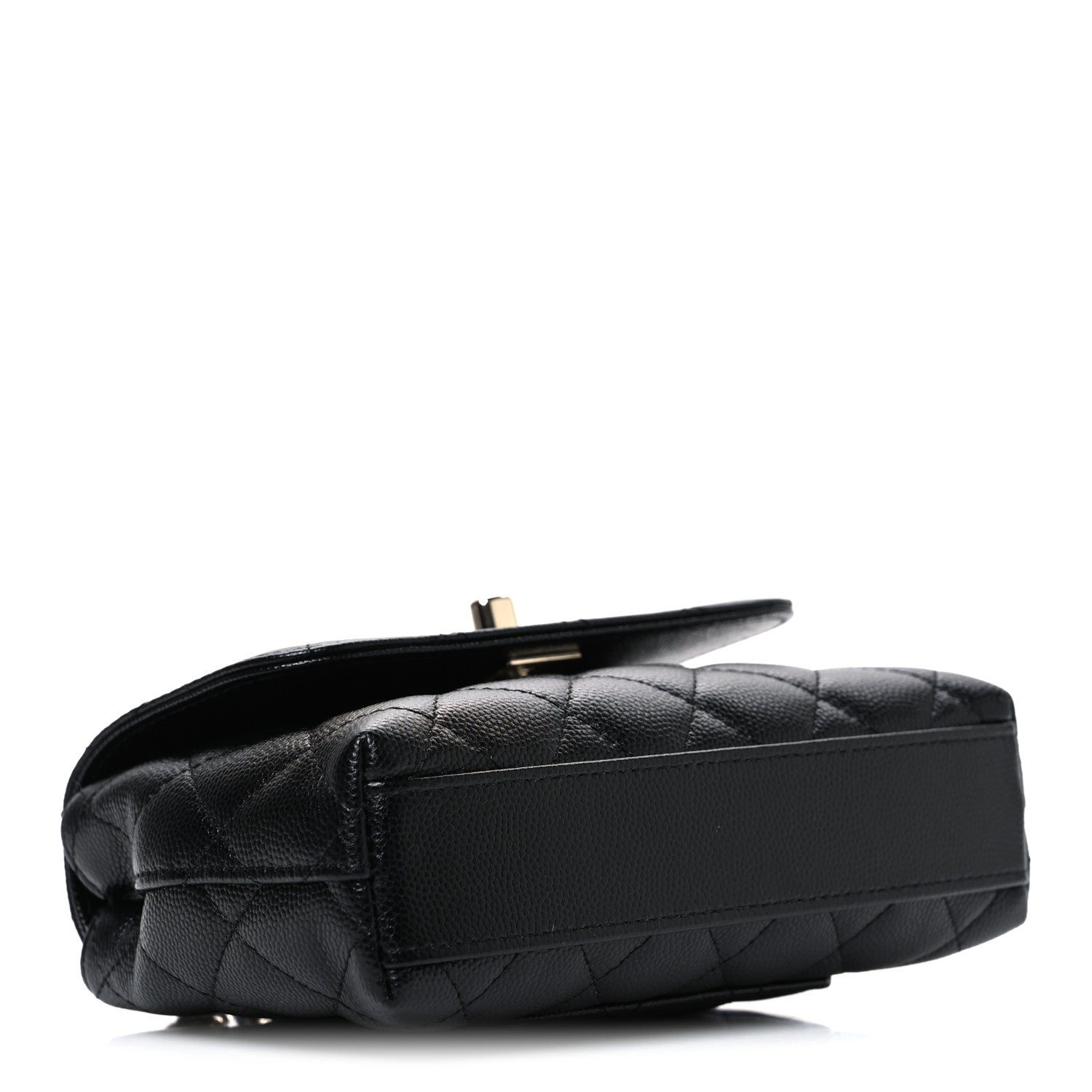 Chanel Caviar Quilted Coco Handle Clutch With Chain Black 4 of 10