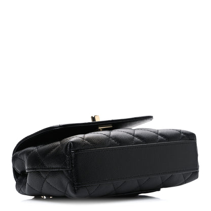 Chanel Caviar Quilted Coco Handle Clutch With Chain Black 4 of 10