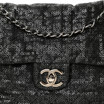 Chanel Hidden Sequin Maxi Flap Black 7 of 11