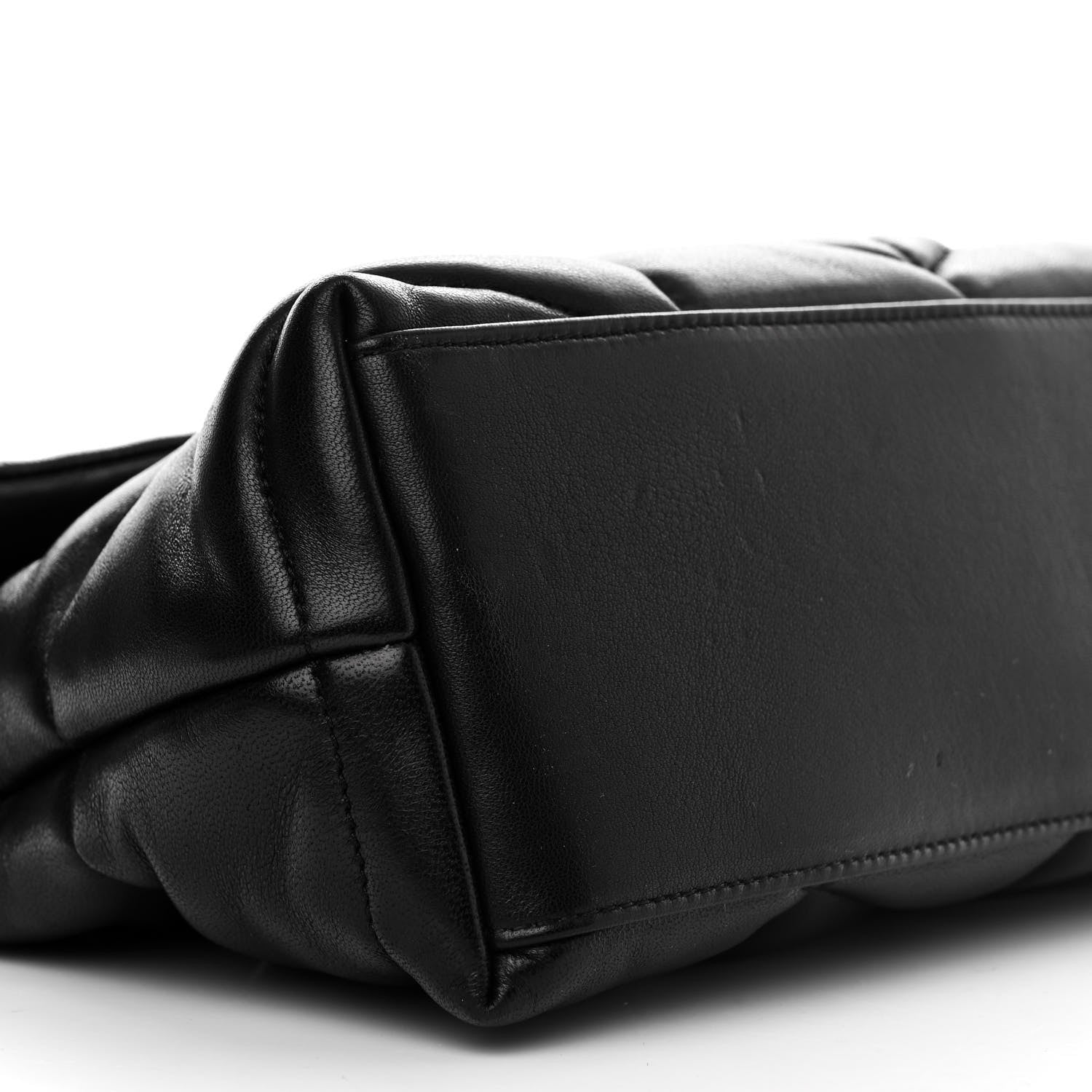 Saint Laurent Lambskin Quilted Monogram Monochrome Small Loulou Puffer Chain Satchel Black 10 of 12