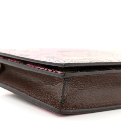 Gucci GG Supreme Monogram Bengal Chain Wallet Beige Pink 8 of 10