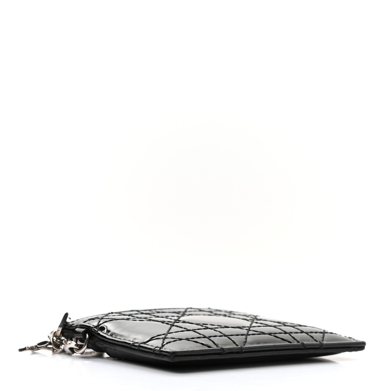 Christian Dior Patent Cannage Lady Dior Card Holder Black 4 of 7