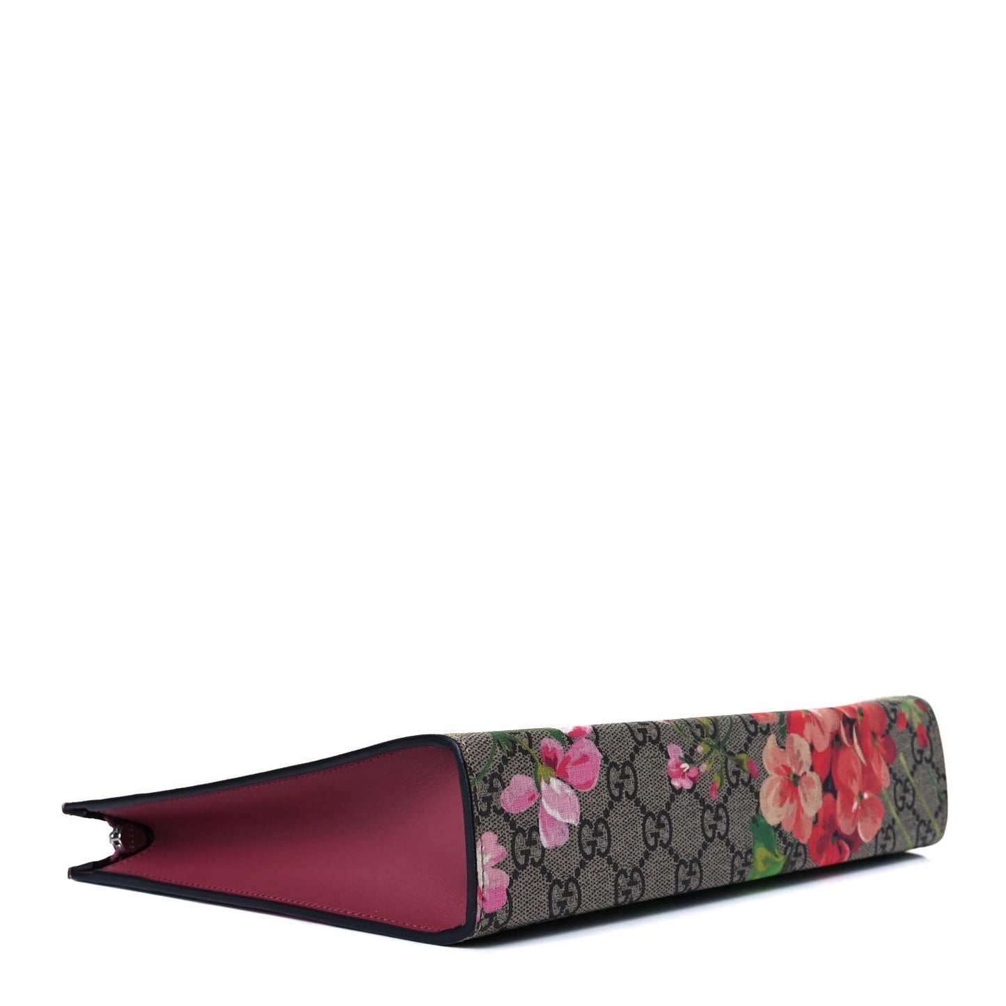 GG Supreme Monogram Blooms Large Cosmetic Case Beige Multicolor Dry Rose