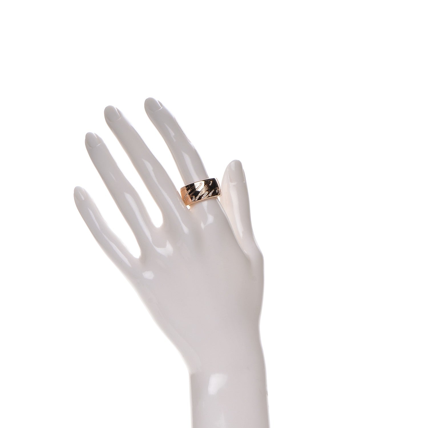 Chopard 18k Rose Gold Chopardissimo Diamonds Spinning Ring 53 6.5 2 of 6