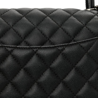 Chanel Caviar Lizard Quilted Medium Coco Handle Flap Black 10 of 10