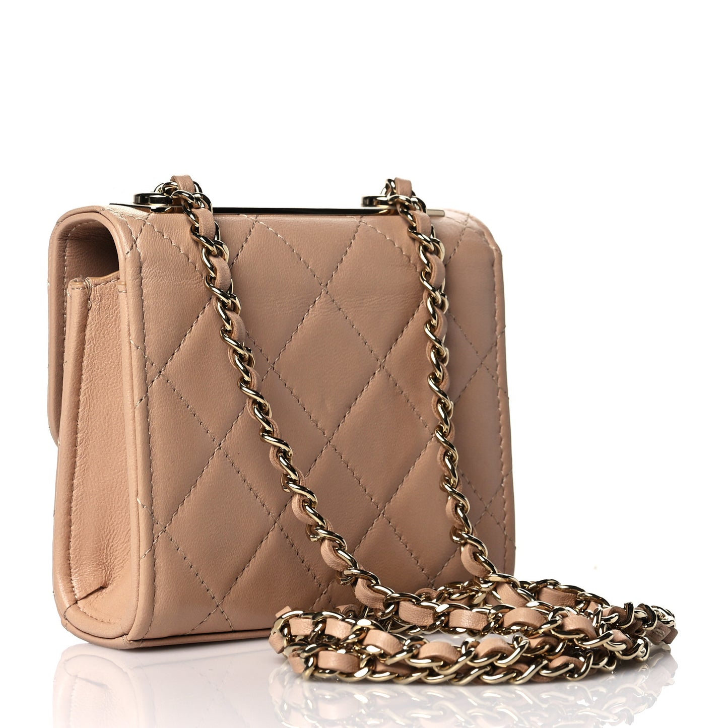 Lambskin Quilted Mini Trendy CC Clutch With Chain