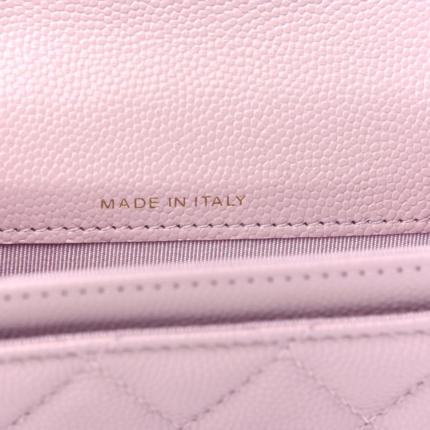 Caviar Quilted Flap Card Holder Wallet Light Pink