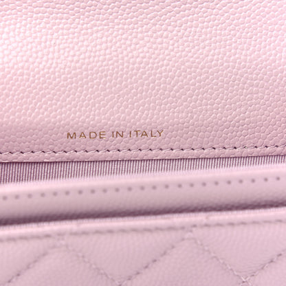 Chanel Caviar Quilted Flap Card Holder Wallet Light Pink 7 of 9