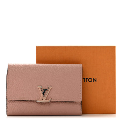 Louis Vuitton Taurillon Capucines Compact Wallet Magnolia 11 of 11