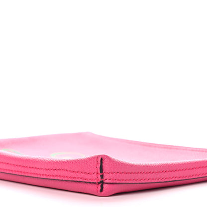Gucci Pebbled Calfskin Medium Logo Portfolio Clutch Box Pink Green 12 of 12