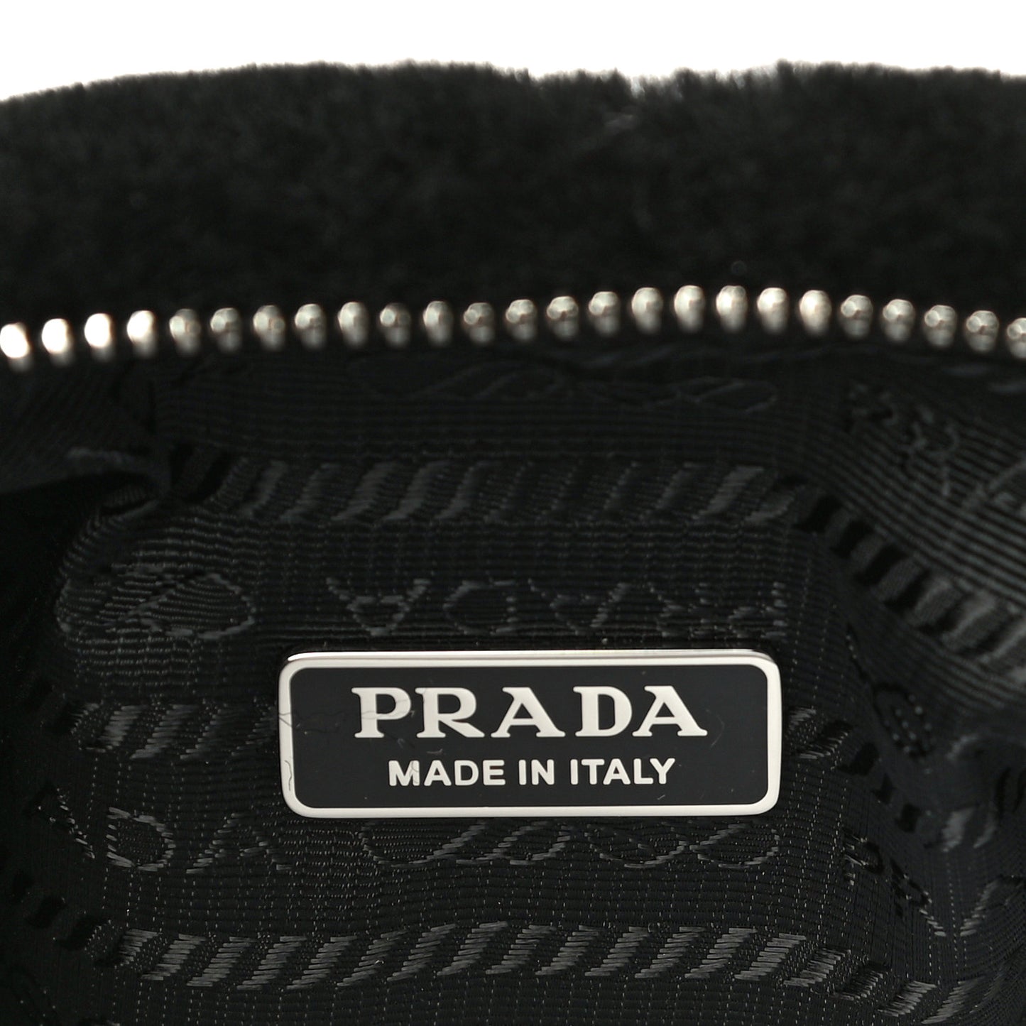 Shearling Mini Re-Edition 2000 Bag Black