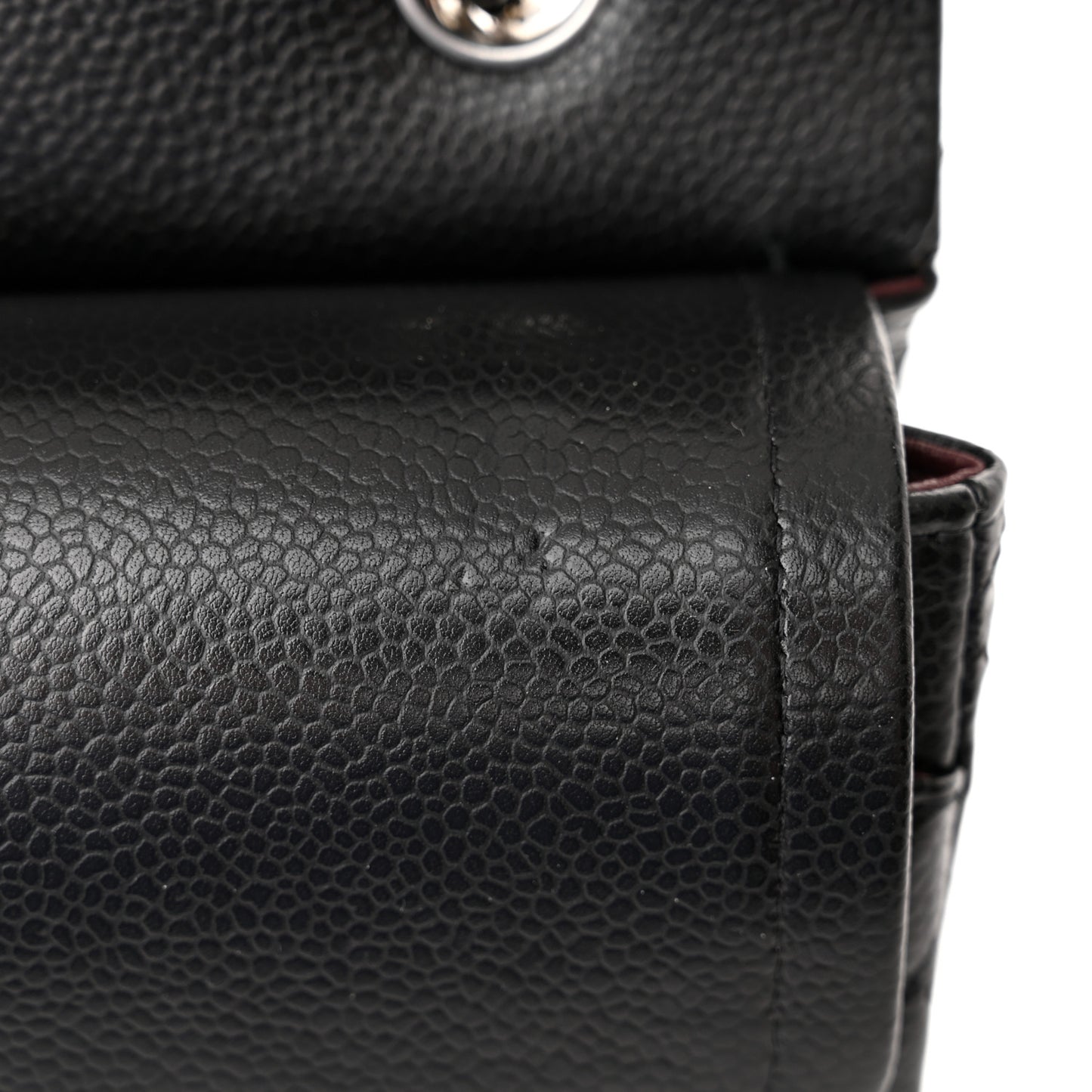 Caviar Quilted Small Double Flap Black